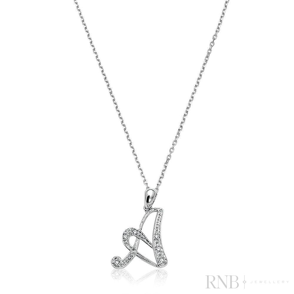 Script Diamond Initials-RNB Jewellery