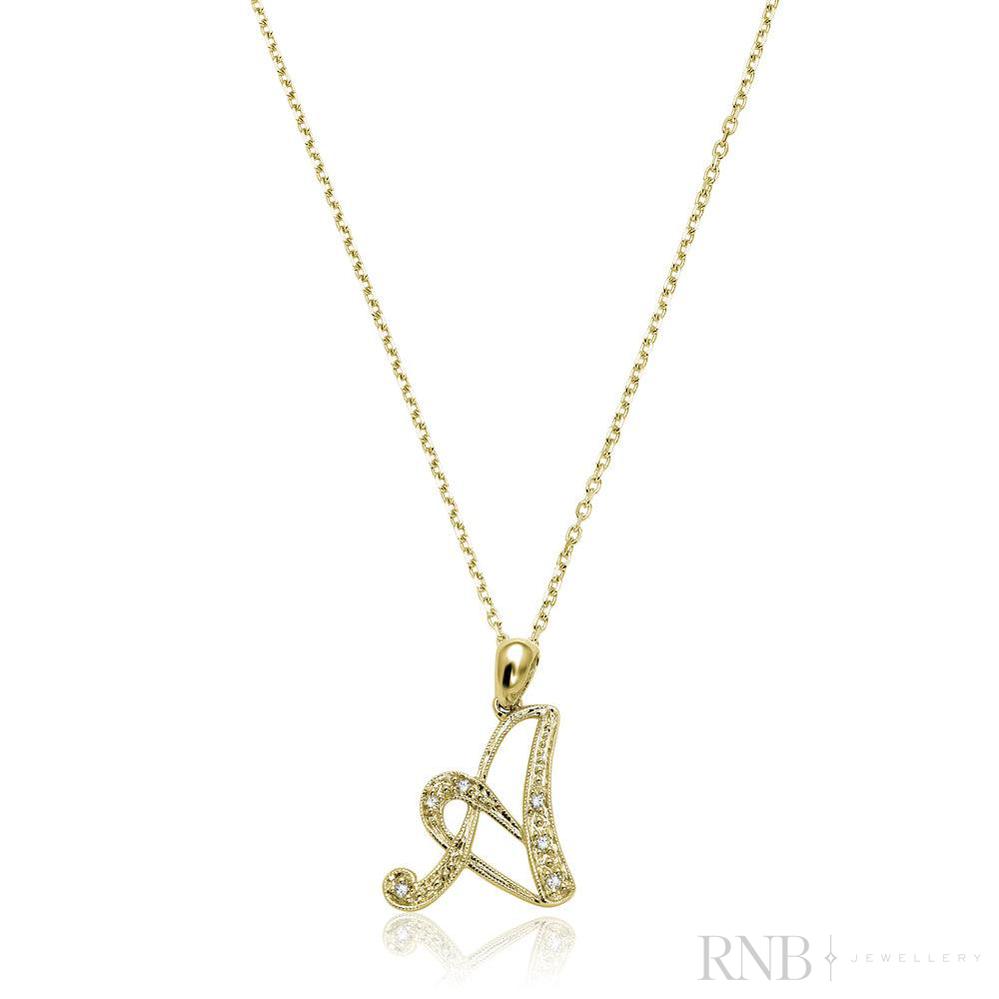 Script Diamond Initials-RNB Jewellery