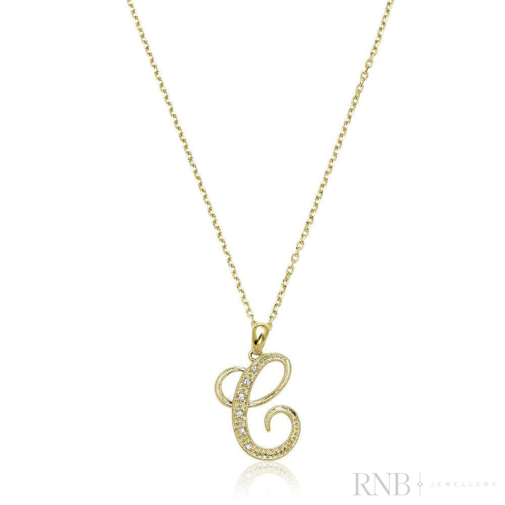 Script Diamond Initials-RNB Jewellery