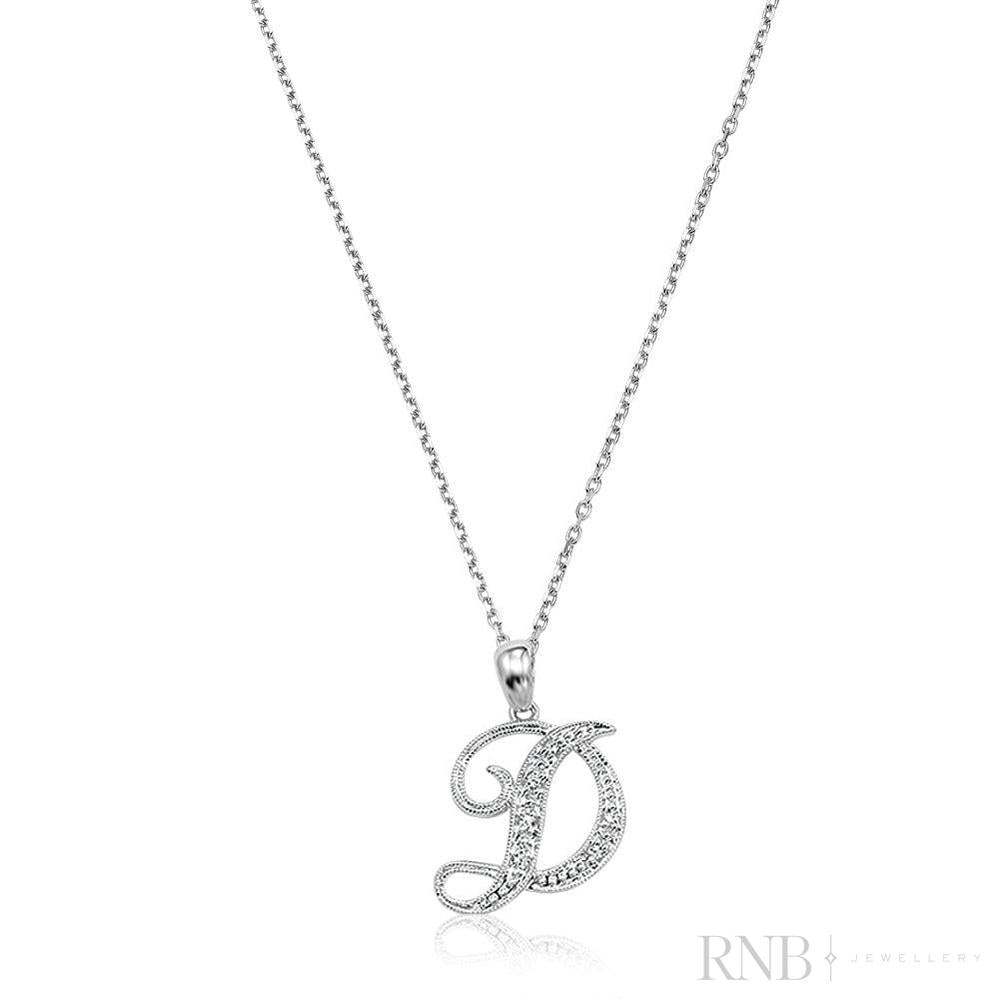 Script Diamond Initials-RNB Jewellery