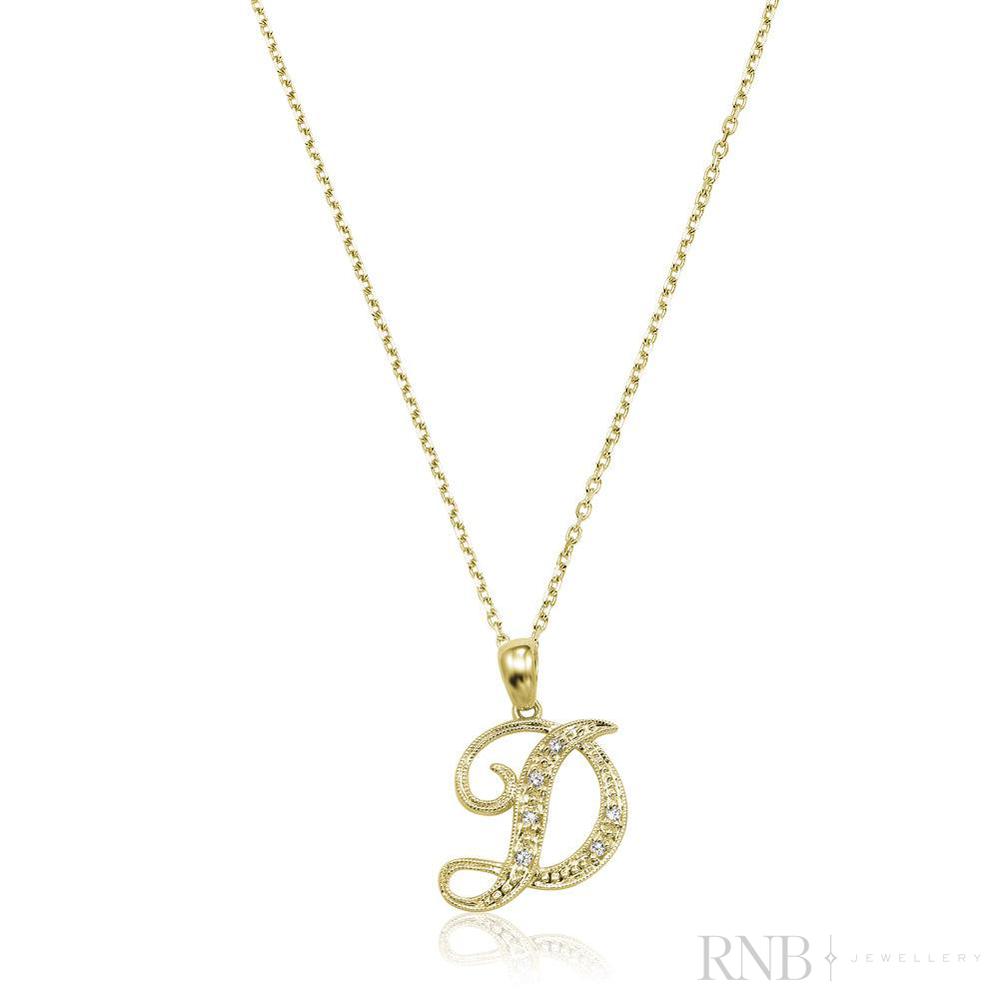 Script Diamond Initials-RNB Jewellery