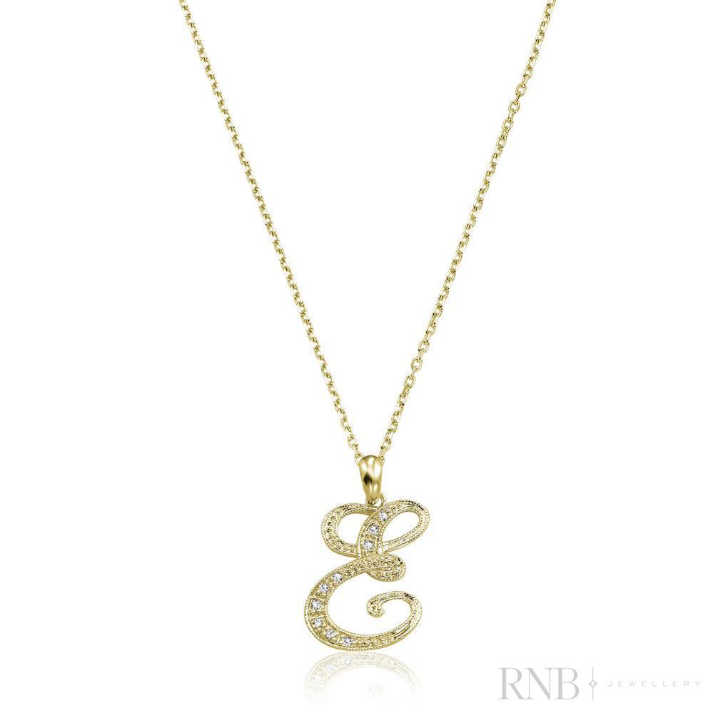 Script Diamond Initials-RNB Jewellery