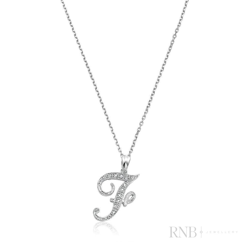 Script Diamond Initials-RNB Jewellery