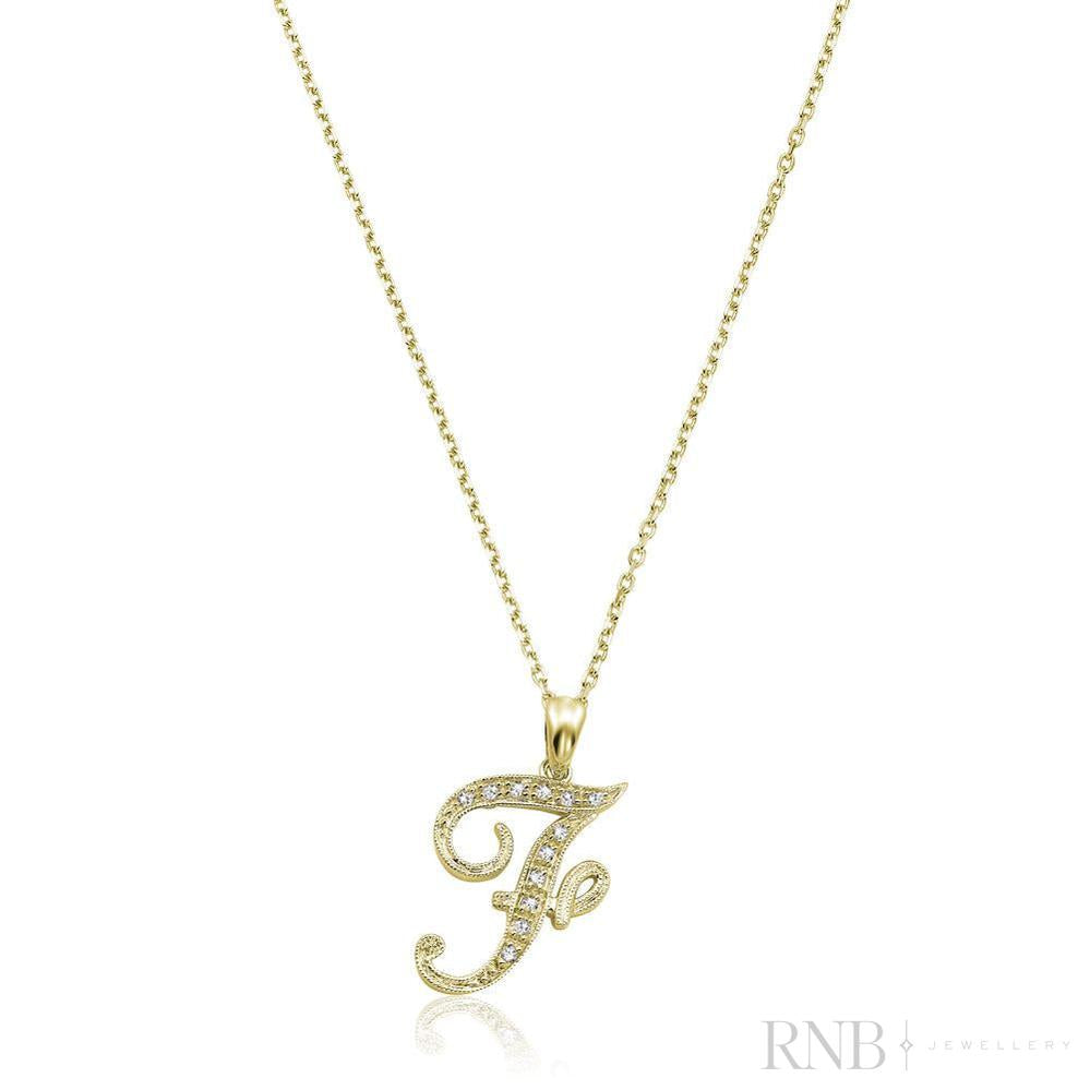 Script Diamond Initials-RNB Jewellery