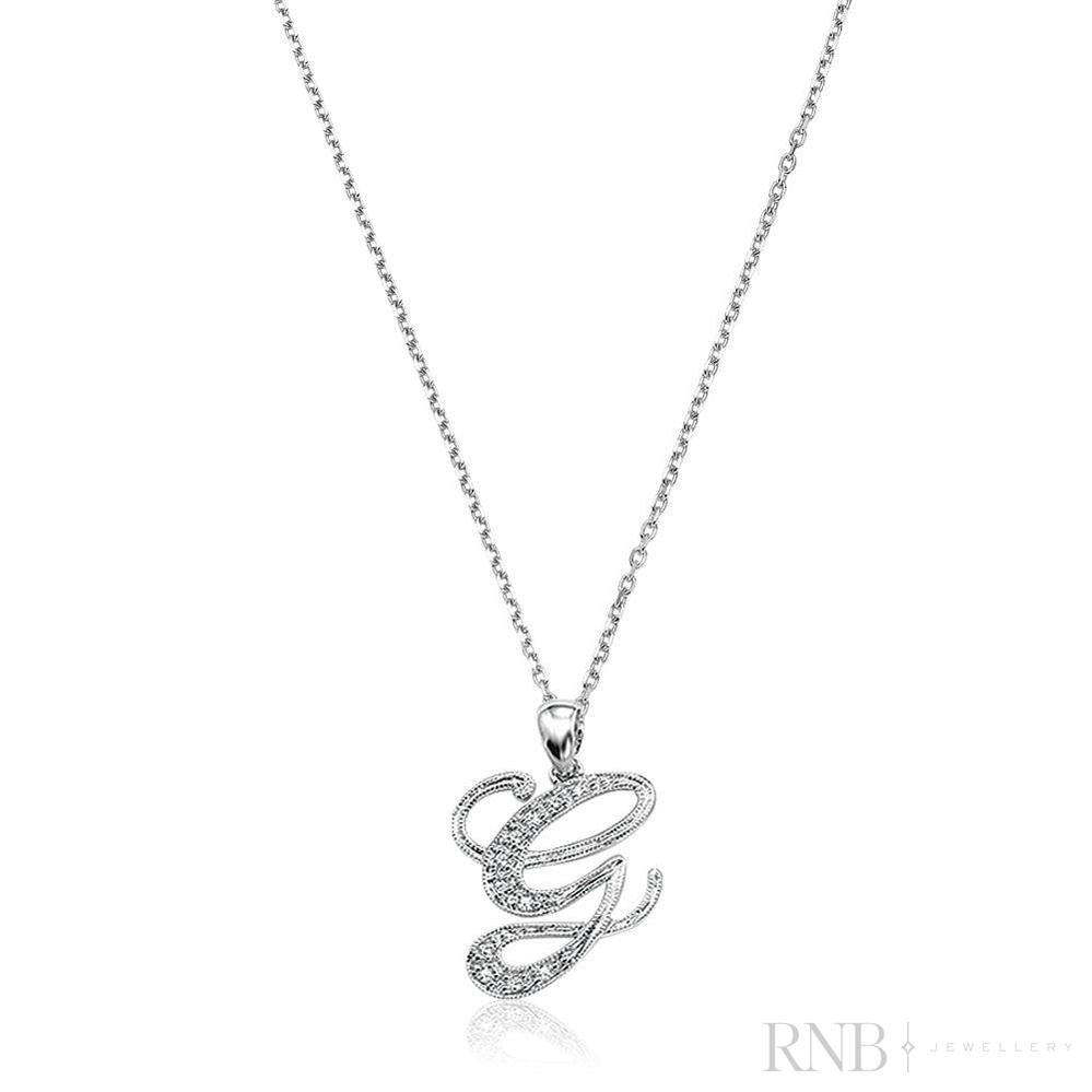 Script Diamond Initials-RNB Jewellery