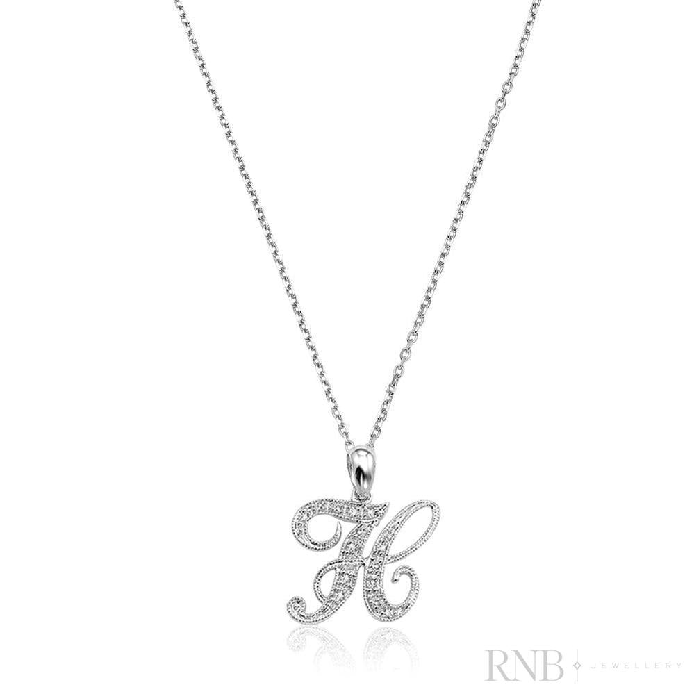 Script Diamond Initials-RNB Jewellery