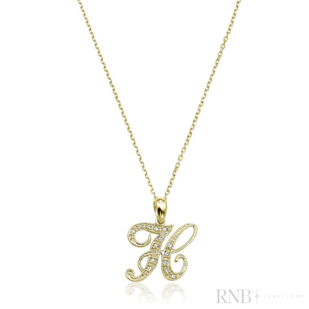 Script Diamond Initials-RNB Jewellery