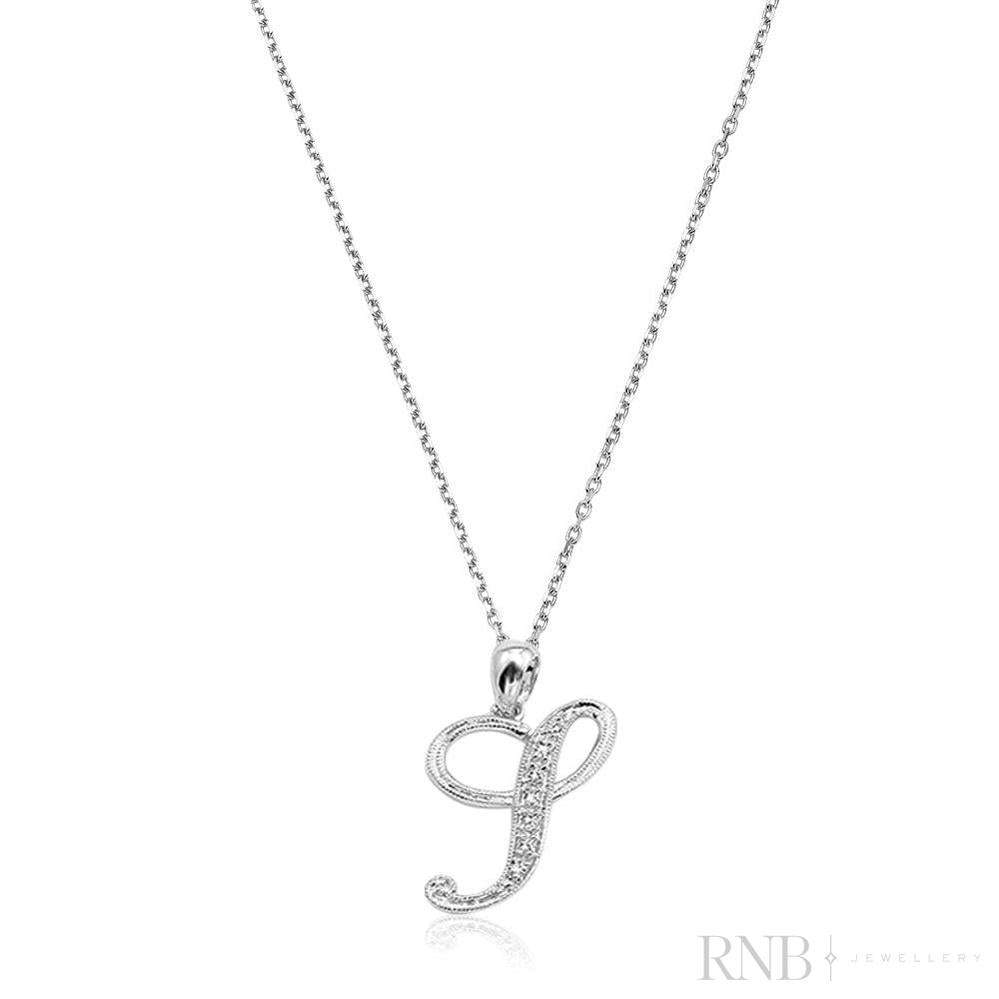 Script Diamond Initials-RNB Jewellery