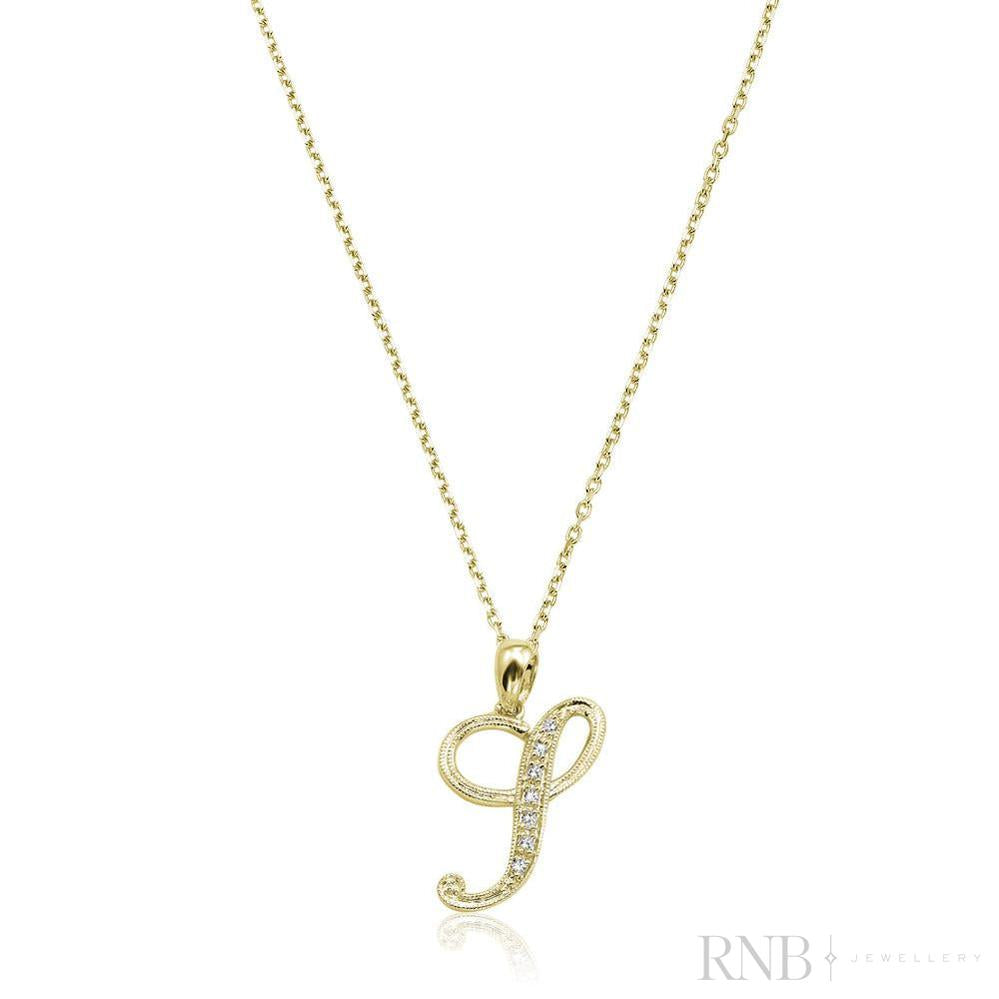 Script Diamond Initials-RNB Jewellery