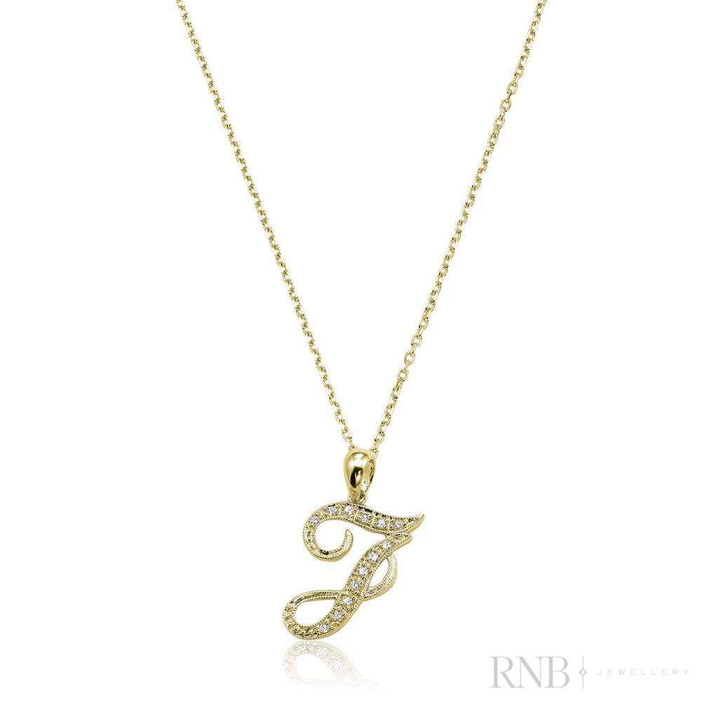 Script Diamond Initials-RNB Jewellery