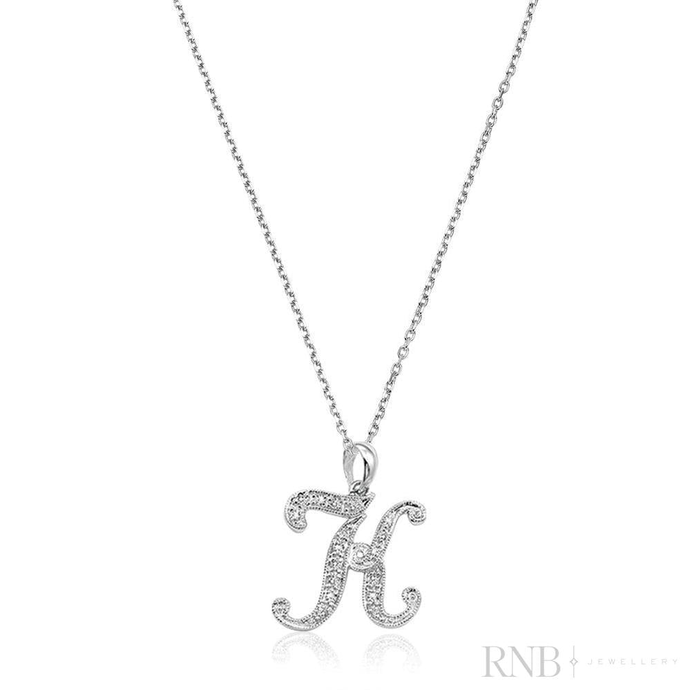 Script Diamond Initials-RNB Jewellery