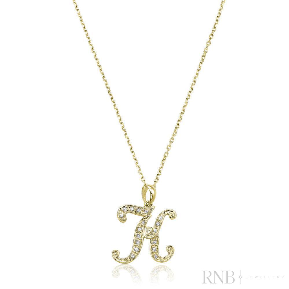 Script Diamond Initials-RNB Jewellery