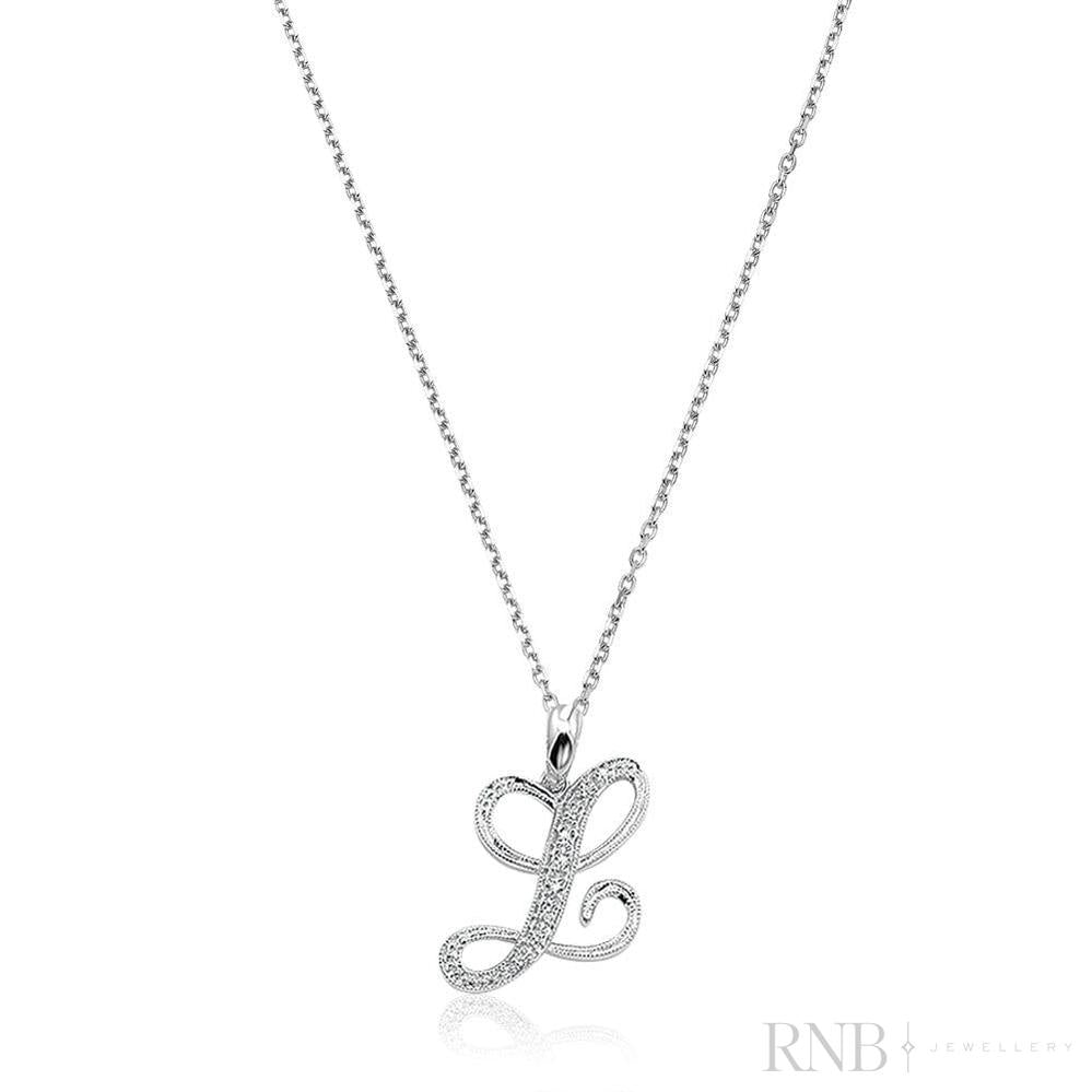 Script Diamond Initials-RNB Jewellery