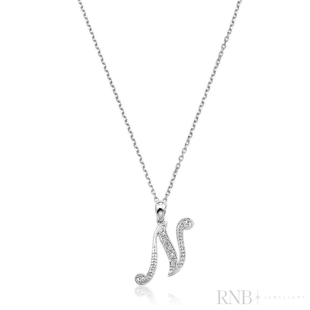 Script Diamond Initials-RNB Jewellery