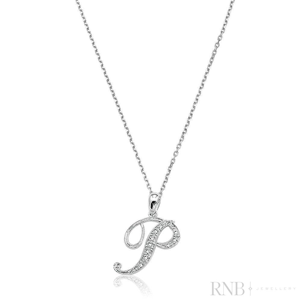 Script Diamond Initials-RNB Jewellery