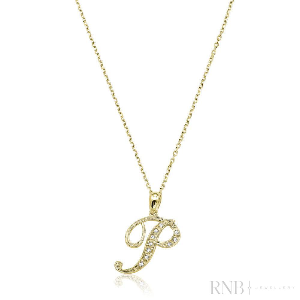 Script Diamond Initials-RNB Jewellery