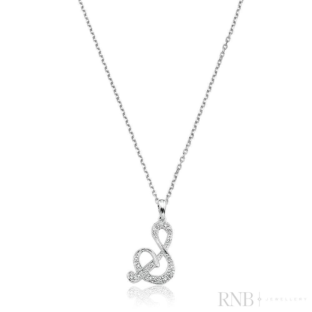 Script Diamond Initials-RNB Jewellery