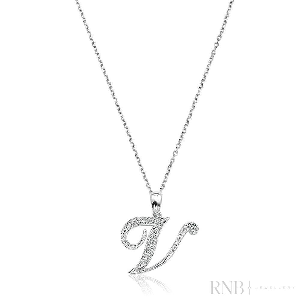 Script Diamond Initials-RNB Jewellery