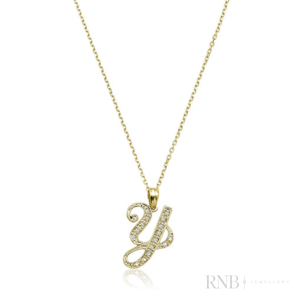 Script Diamond Initials-RNB Jewellery