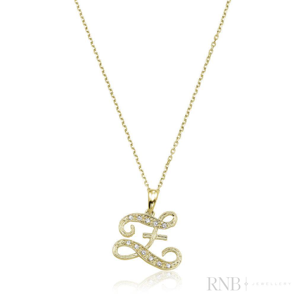 Script Diamond Initials-RNB Jewellery