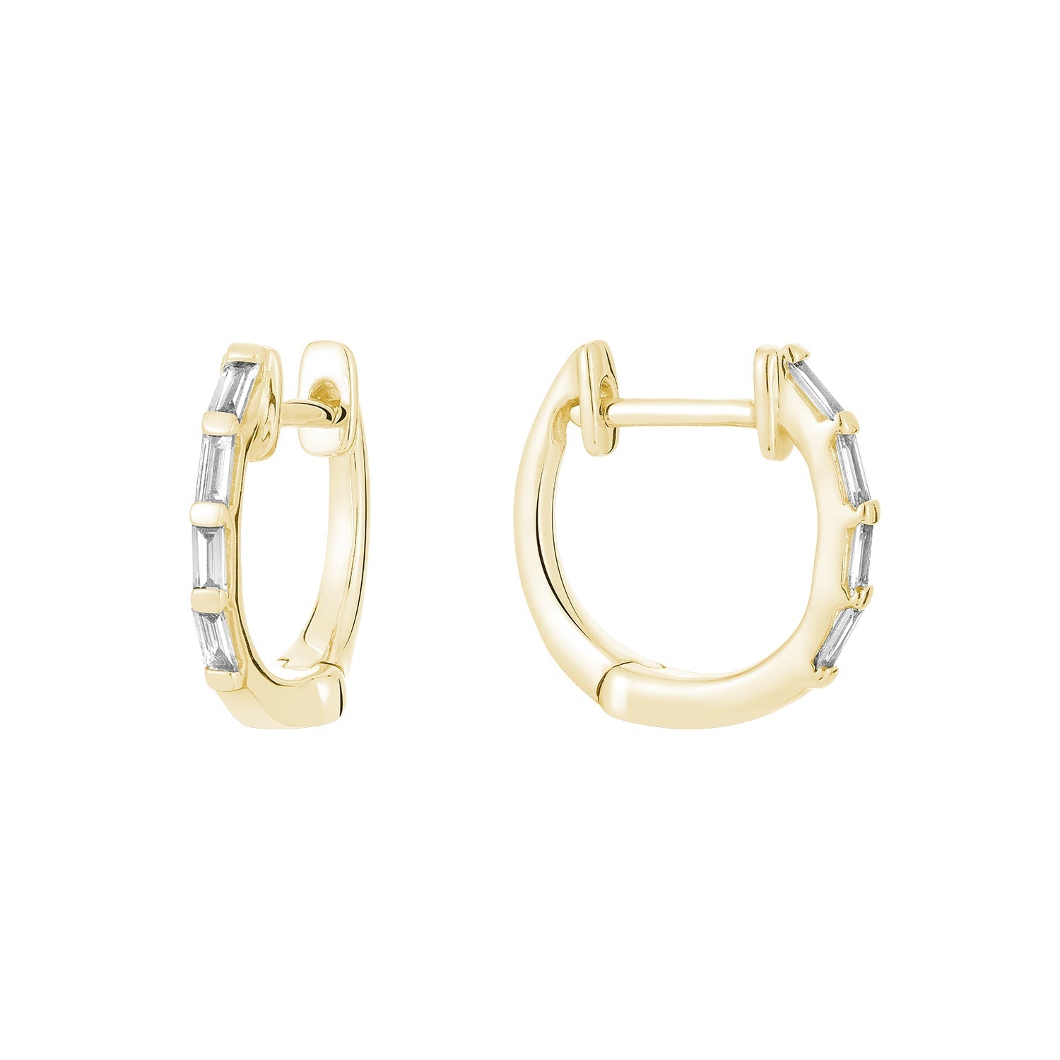 Baguette Huggie Earrings - RNB Jewellery