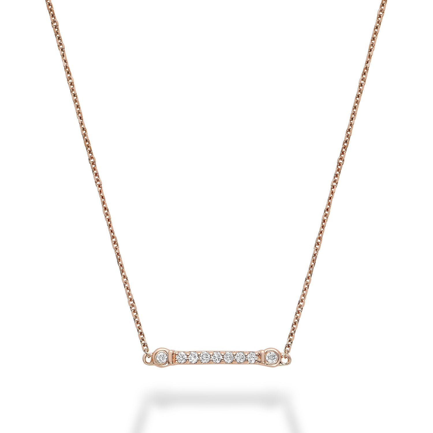 Bar Bezel Diamond Necklace - RNB Jewellery