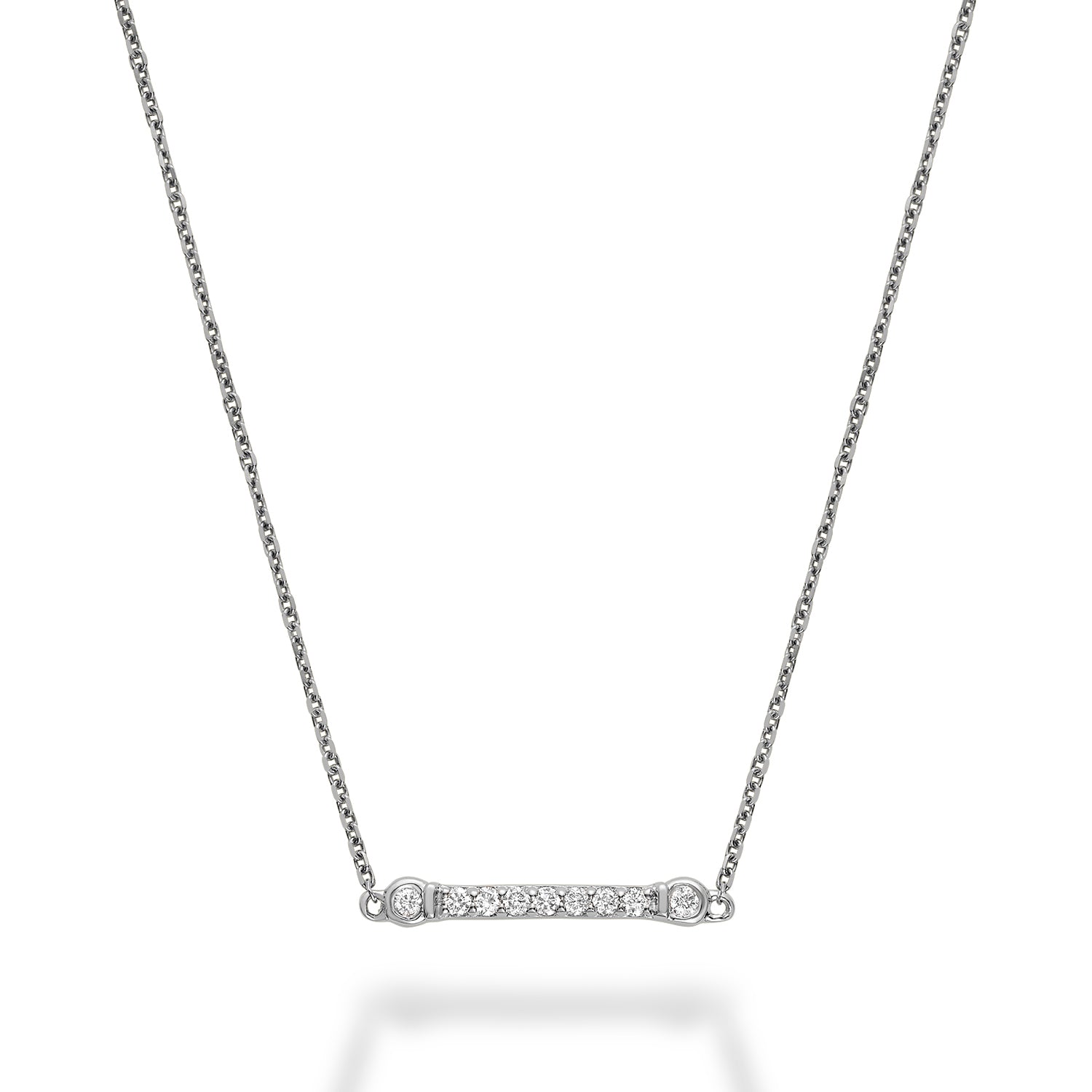 Bar Bezel Diamond Necklace - RNB Jewellery