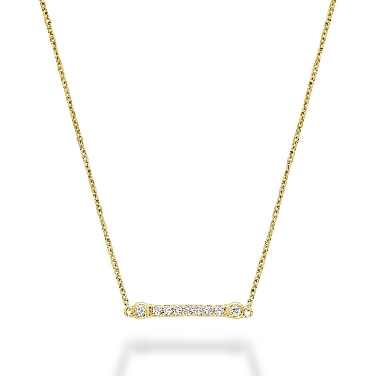 Bar Bezel Diamond Necklace - RNB Jewellery