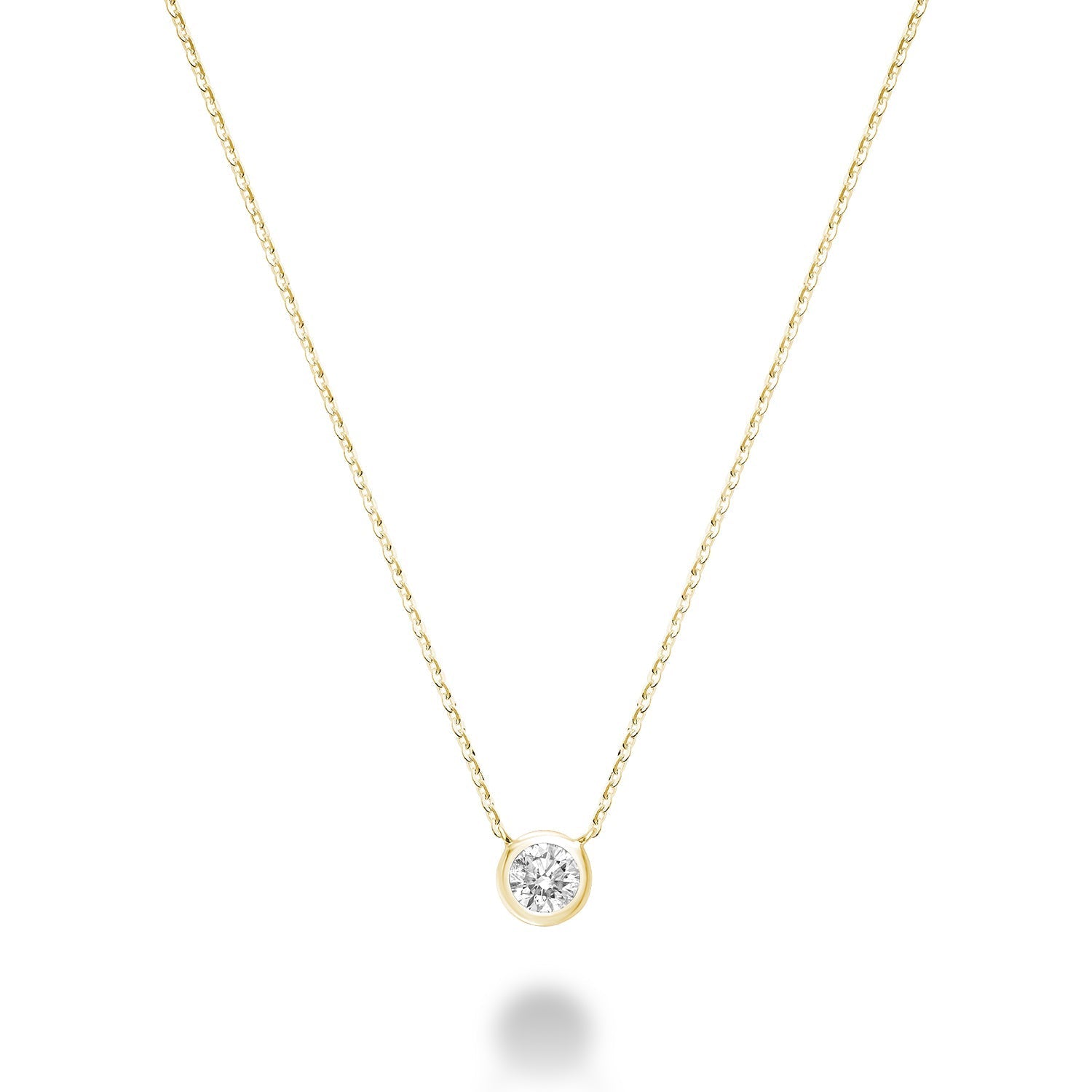 Bezel Set Diamond Necklace - RNB Jewellery