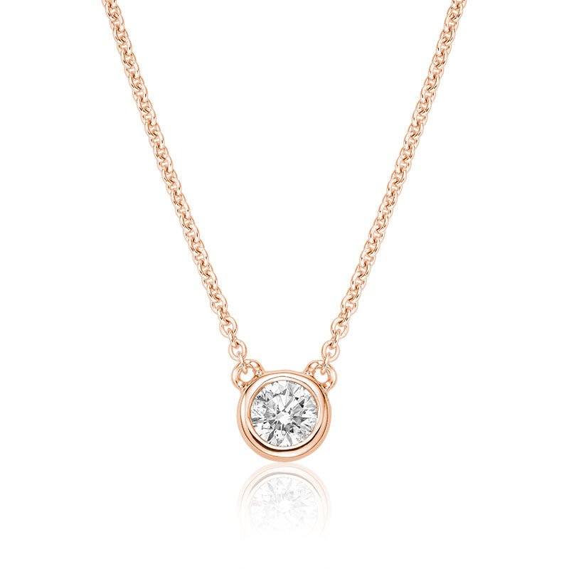 Bezel Set Diamond Necklace - RNB Jewellery