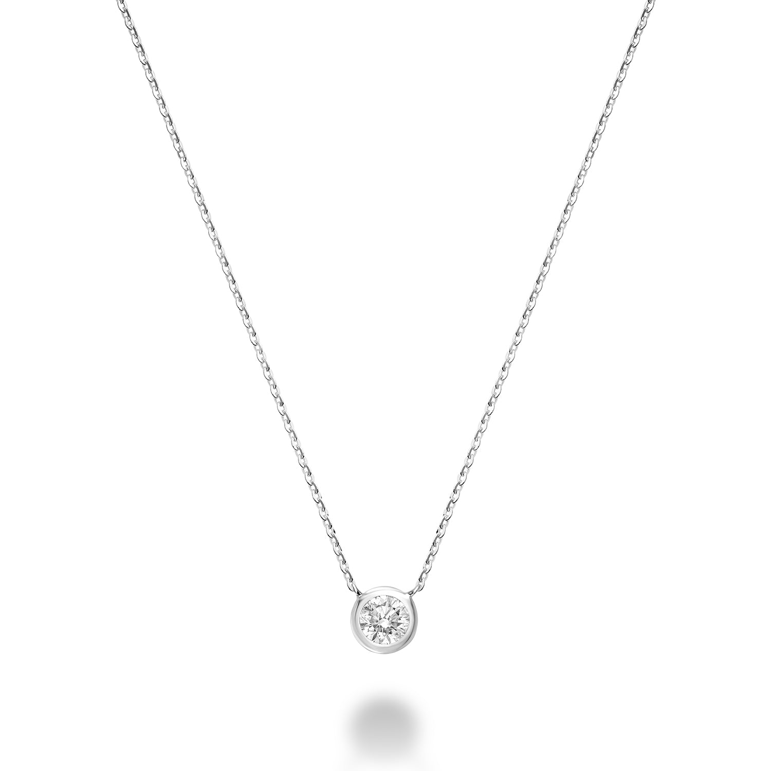 Bezel Set Diamond Necklace - RNB Jewellery