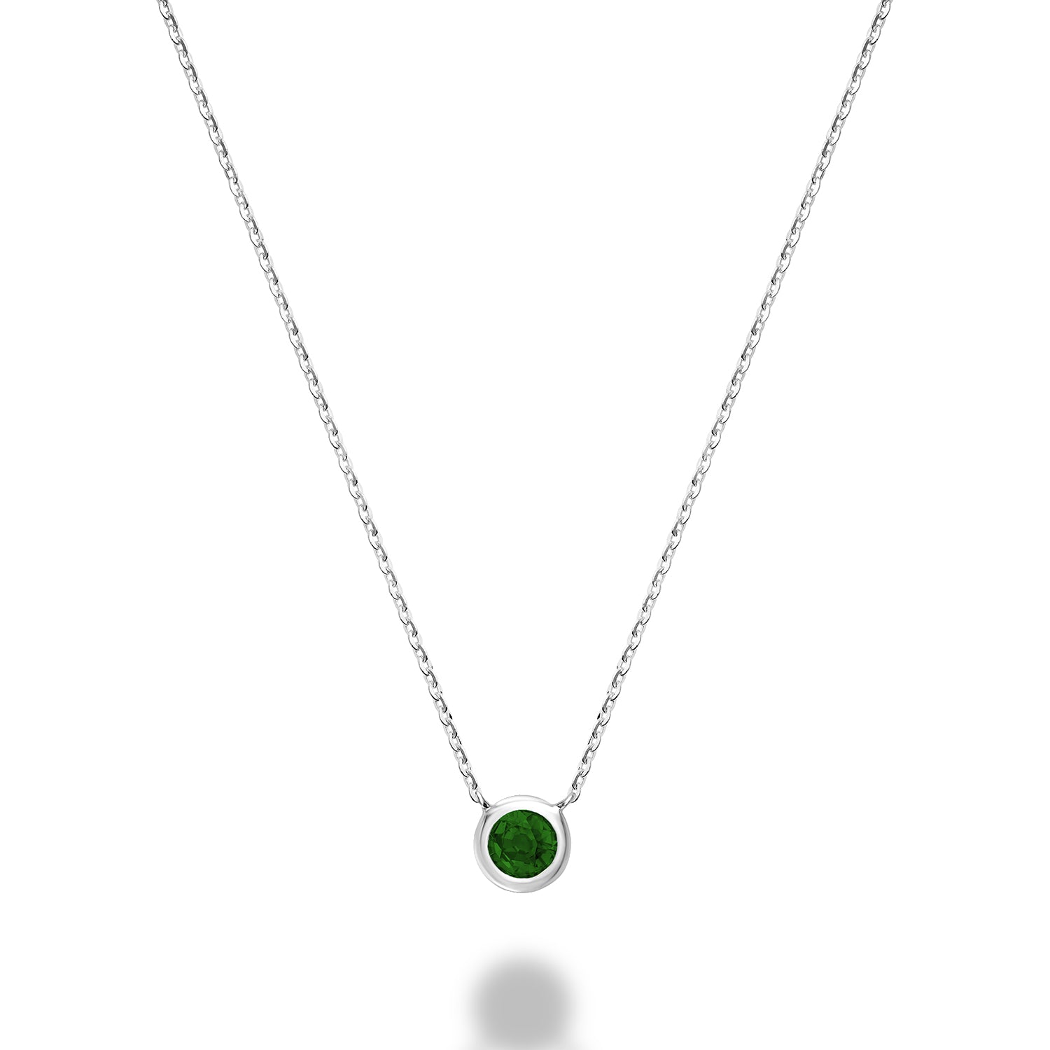 Bezel Set Precious Stone Necklace - RNB Jewellery