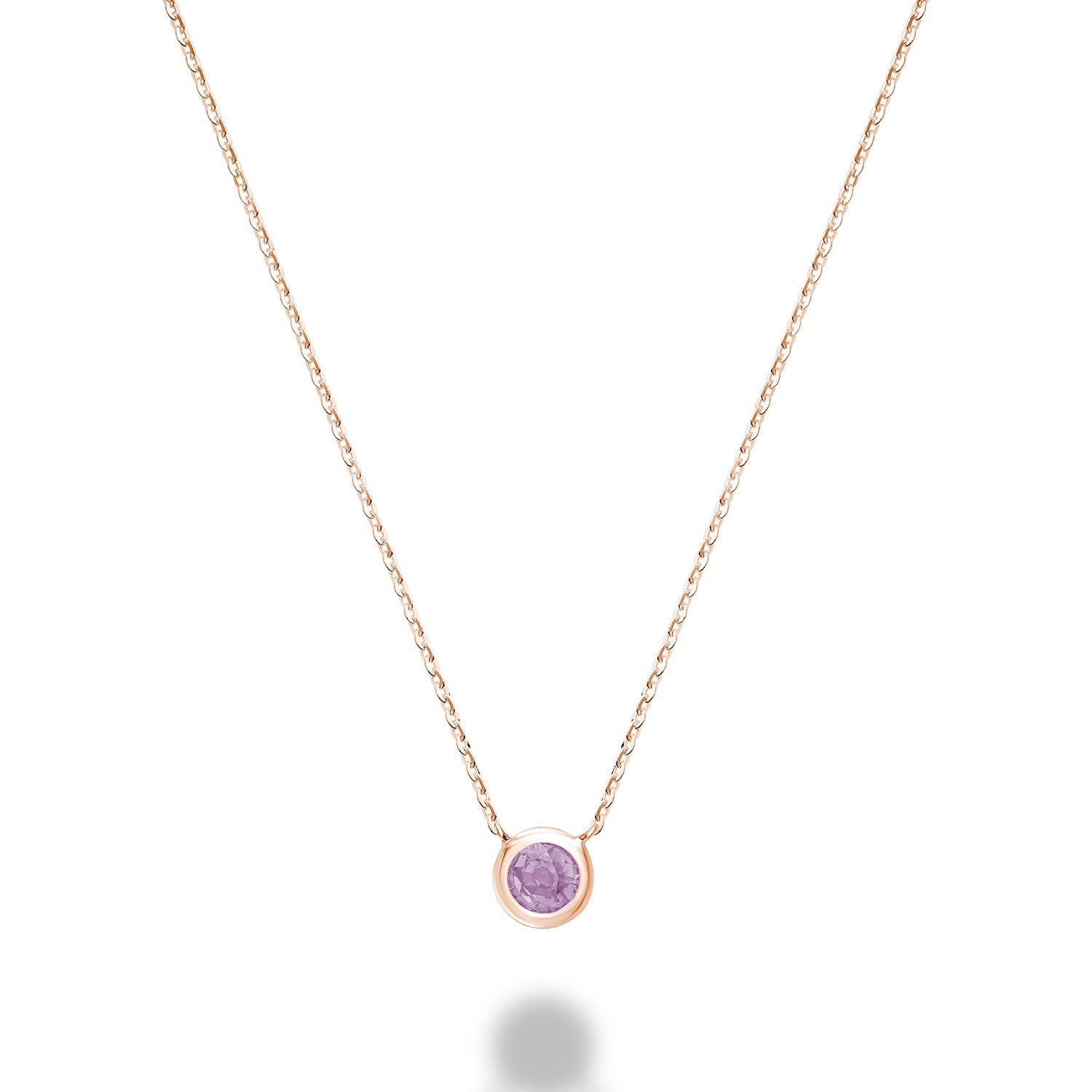 Bezel Set Precious Stone Necklace - RNB Jewellery