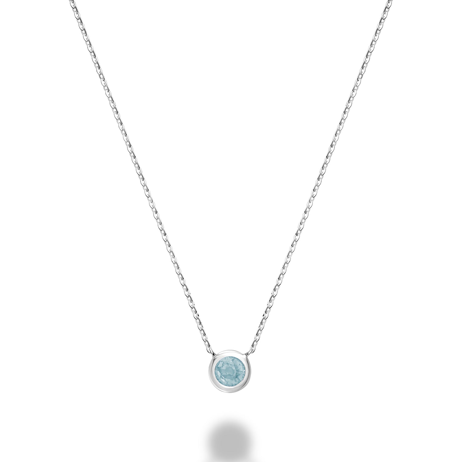 Bezel Set Precious Stone Necklace - RNB Jewellery