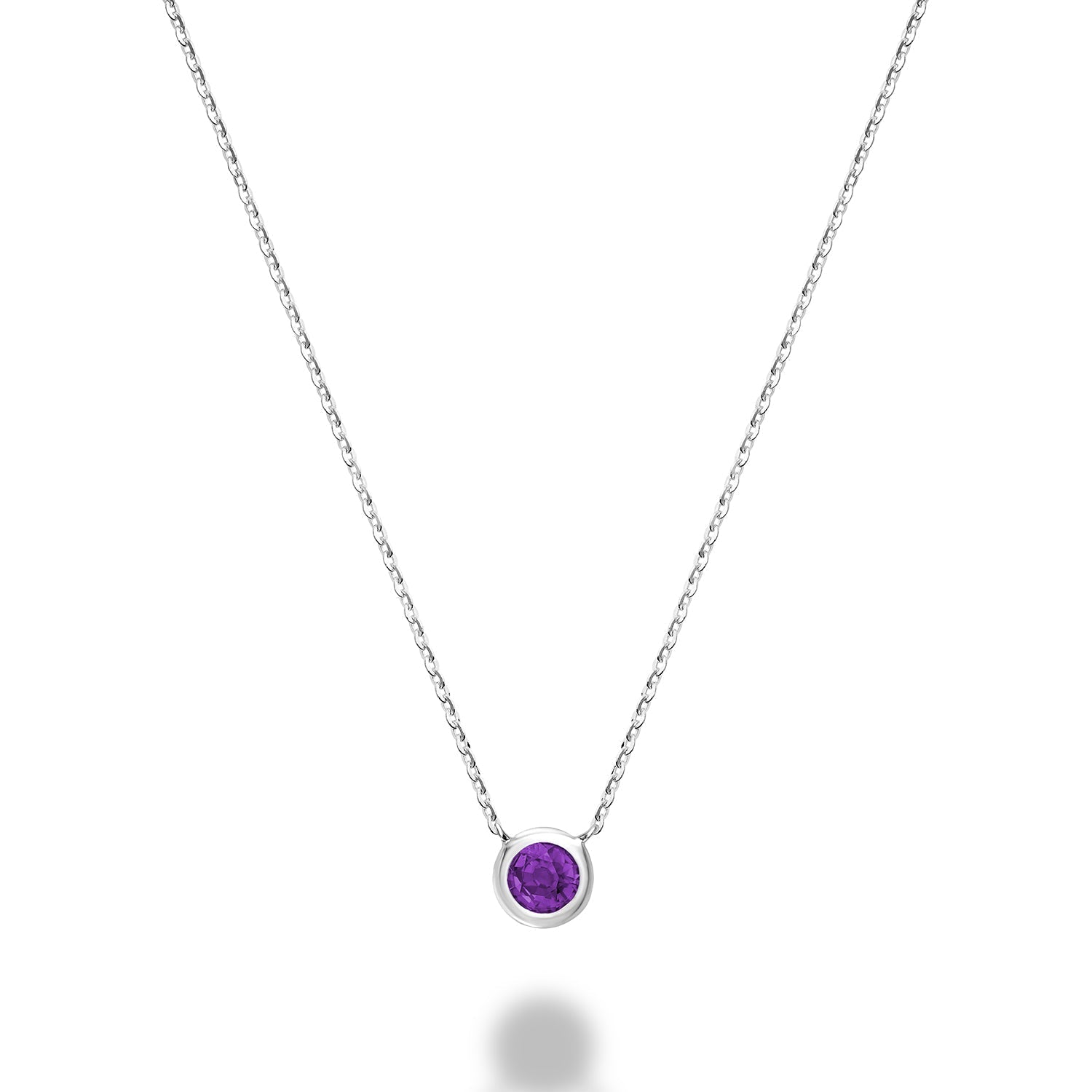 Bezel Set Precious Stone Necklace - RNB Jewellery