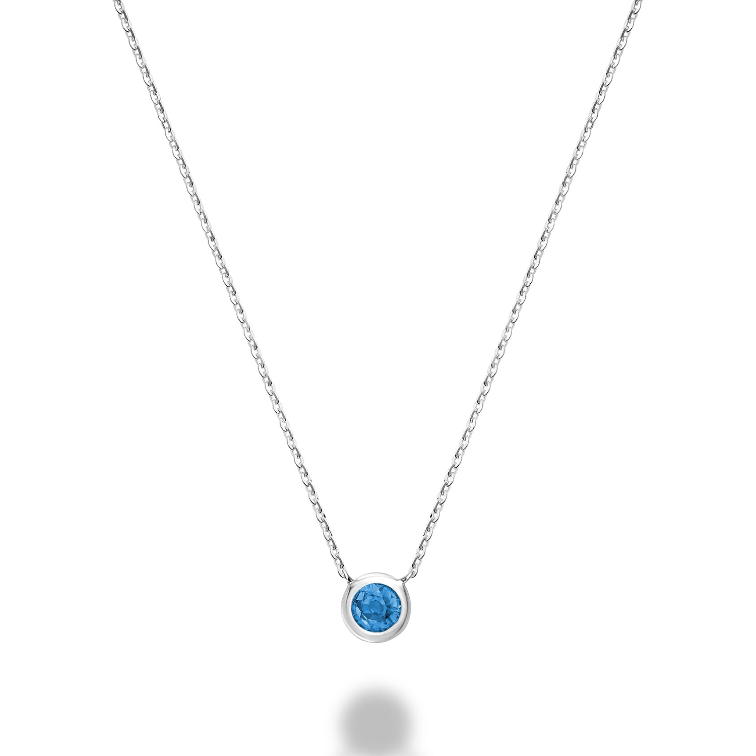 Bezel Set Precious Stone Necklace - RNB Jewellery