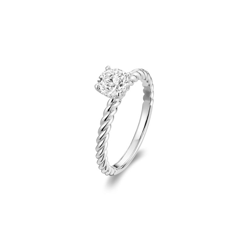 Braded Bridal Diamond Ring Round - RNB Jewellery