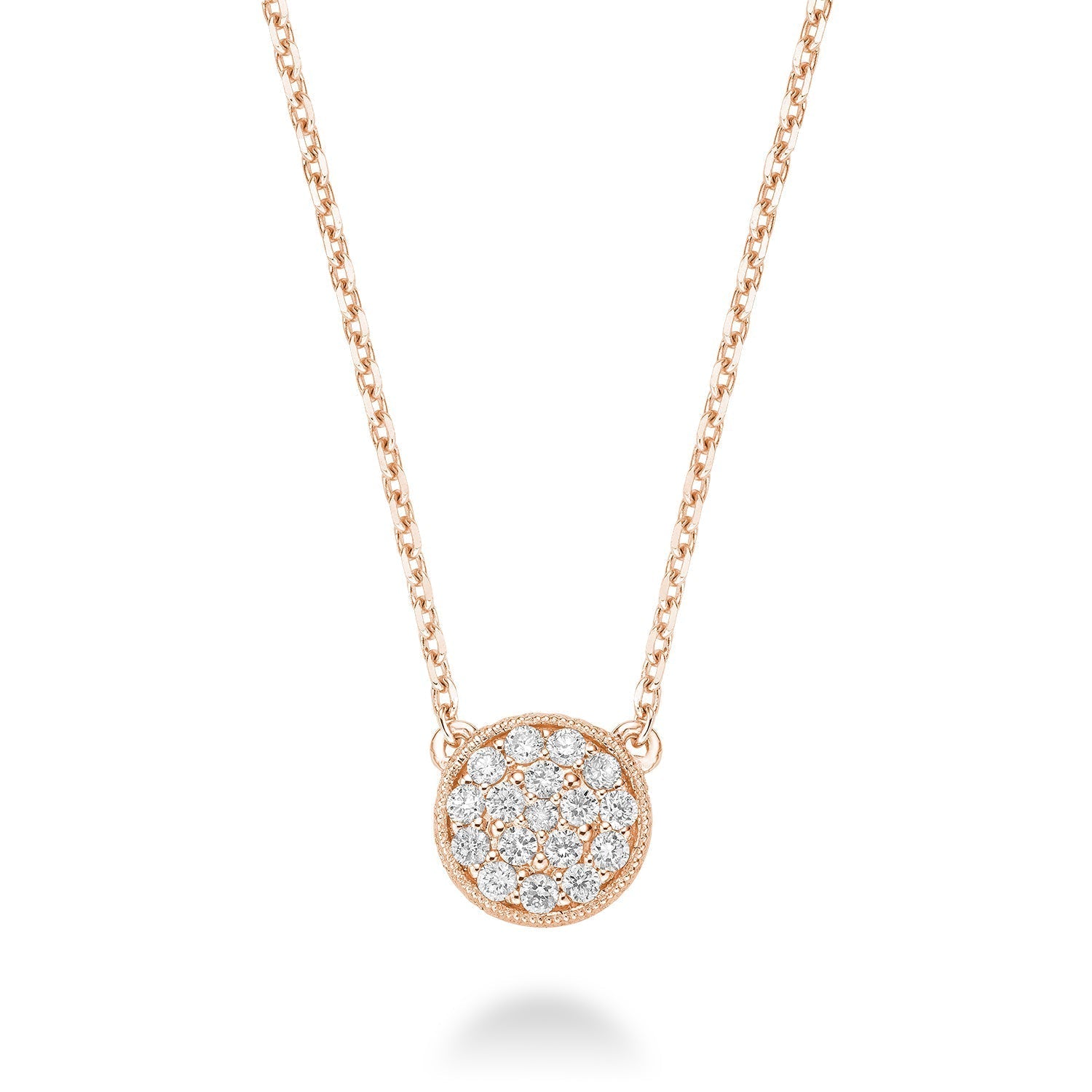 Circle Diamond Milgrain Necklace - RNB Jewellery