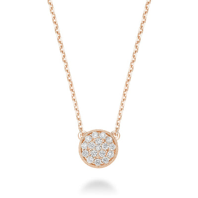 Circle Diamond Milgrain Necklace - RNB Jewellery