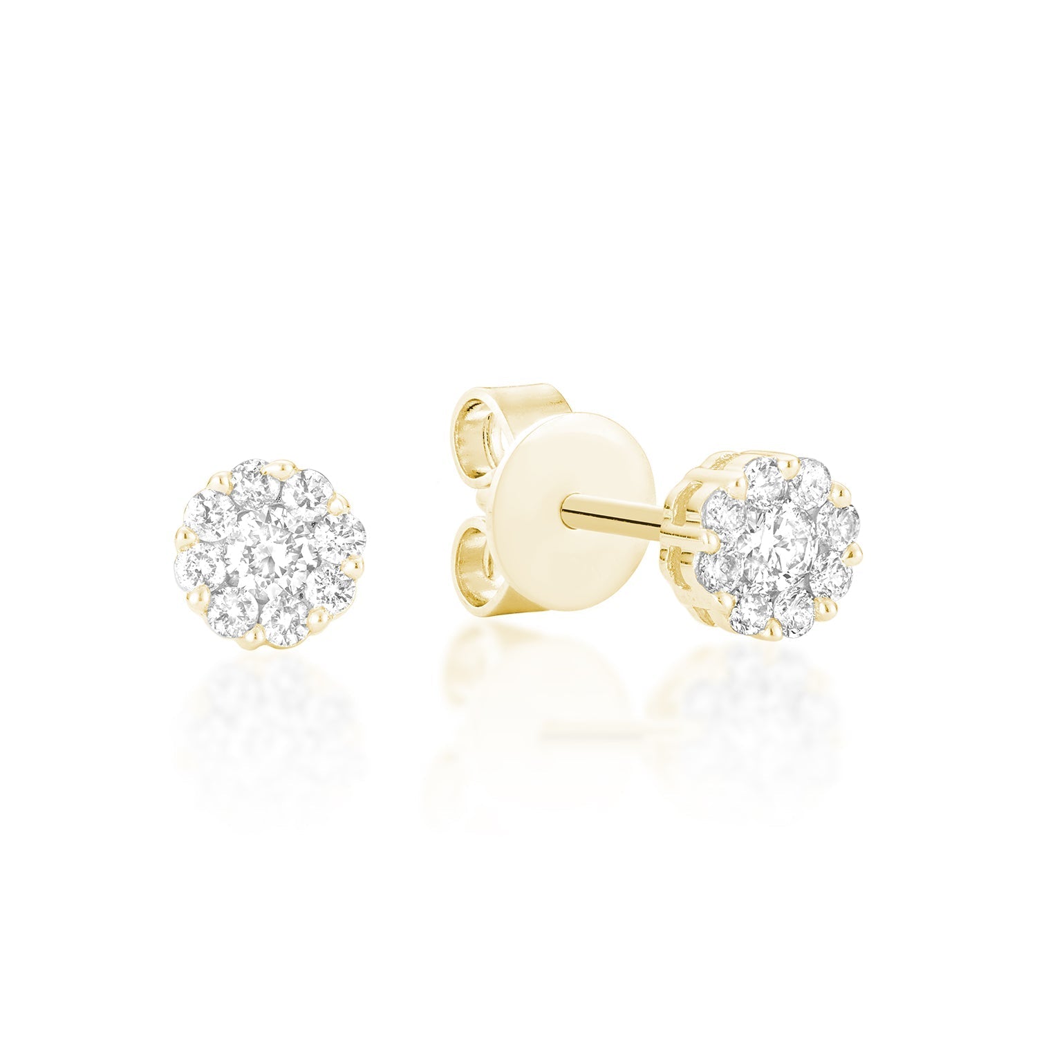 Cluster Diamond Stud Earrings - RNB Jewellery