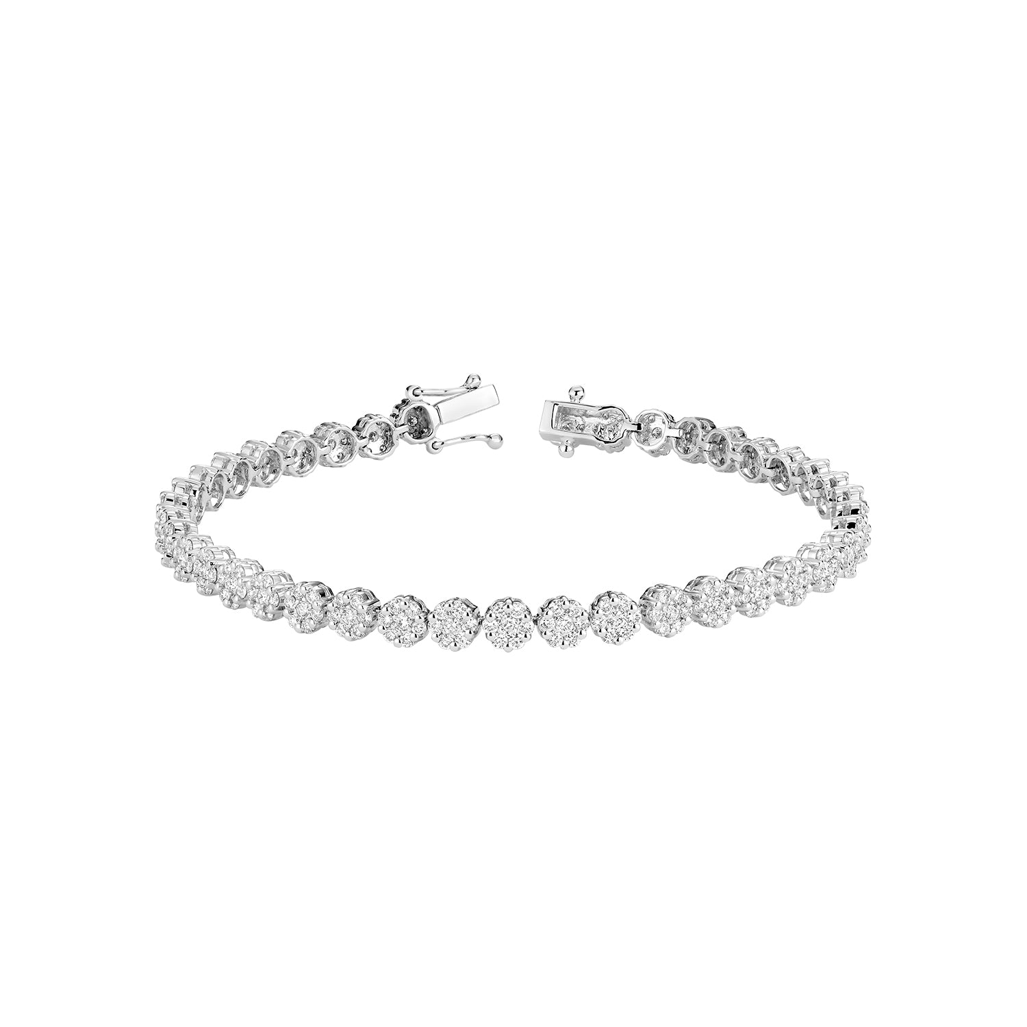 Cluster Diamond Tennis Bracelet - RNB Jewellery