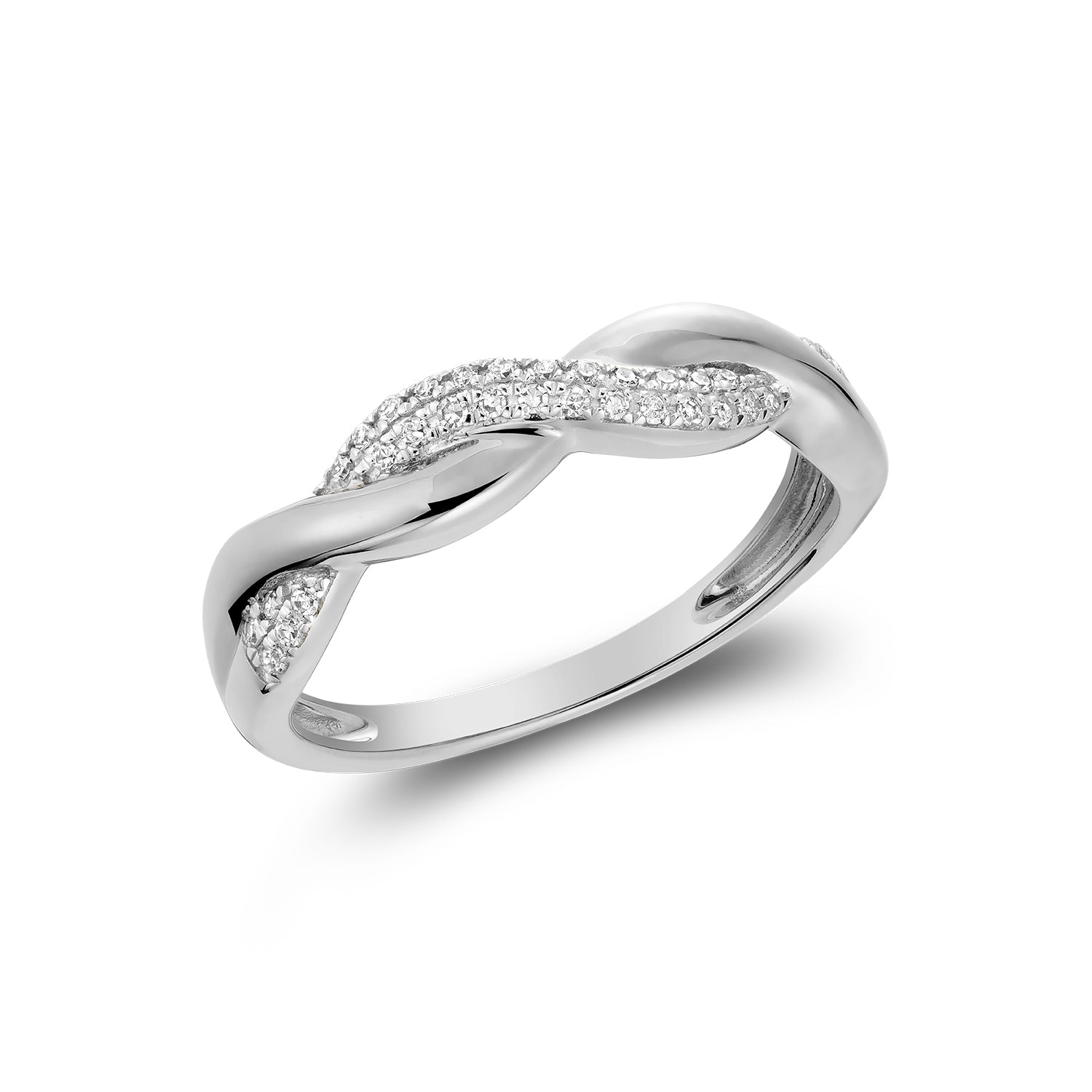 Criss Cross Pave Diamond Ring - RNB Jewellery