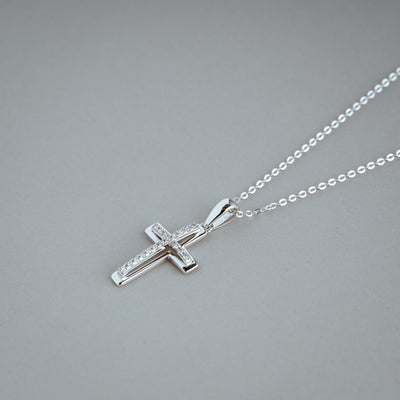 Cross Diamond Pendant - Collier Croix en Diamant - RNB Jewellery