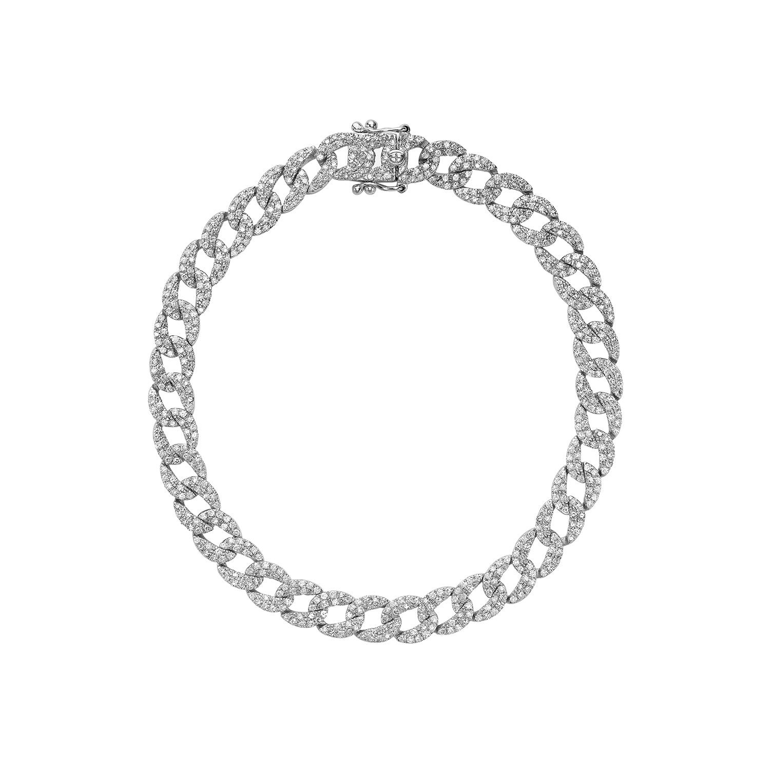 Cuban Link Diamond Bracelet - RNB Jewellery