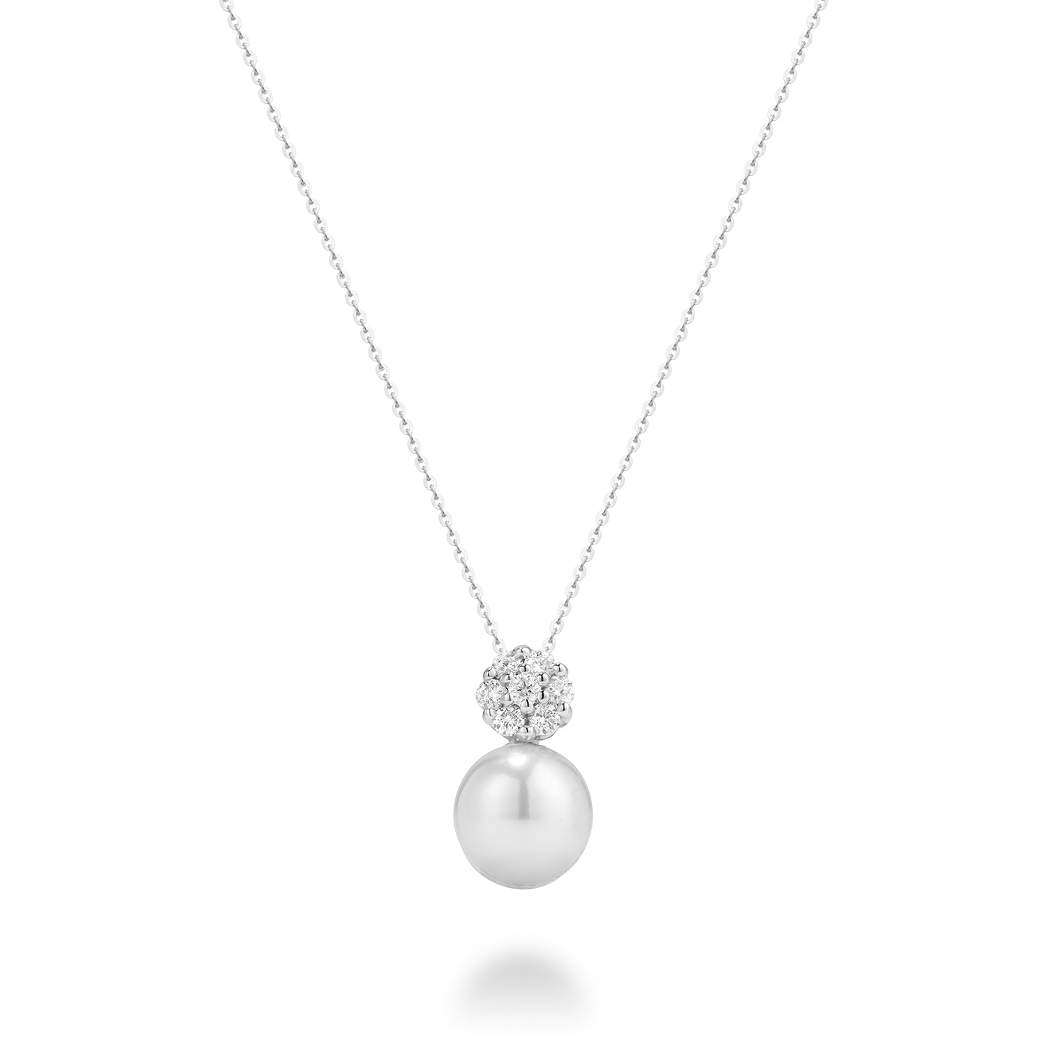 Cultured Pearl & Diamond Pendant - RNB Jewellery