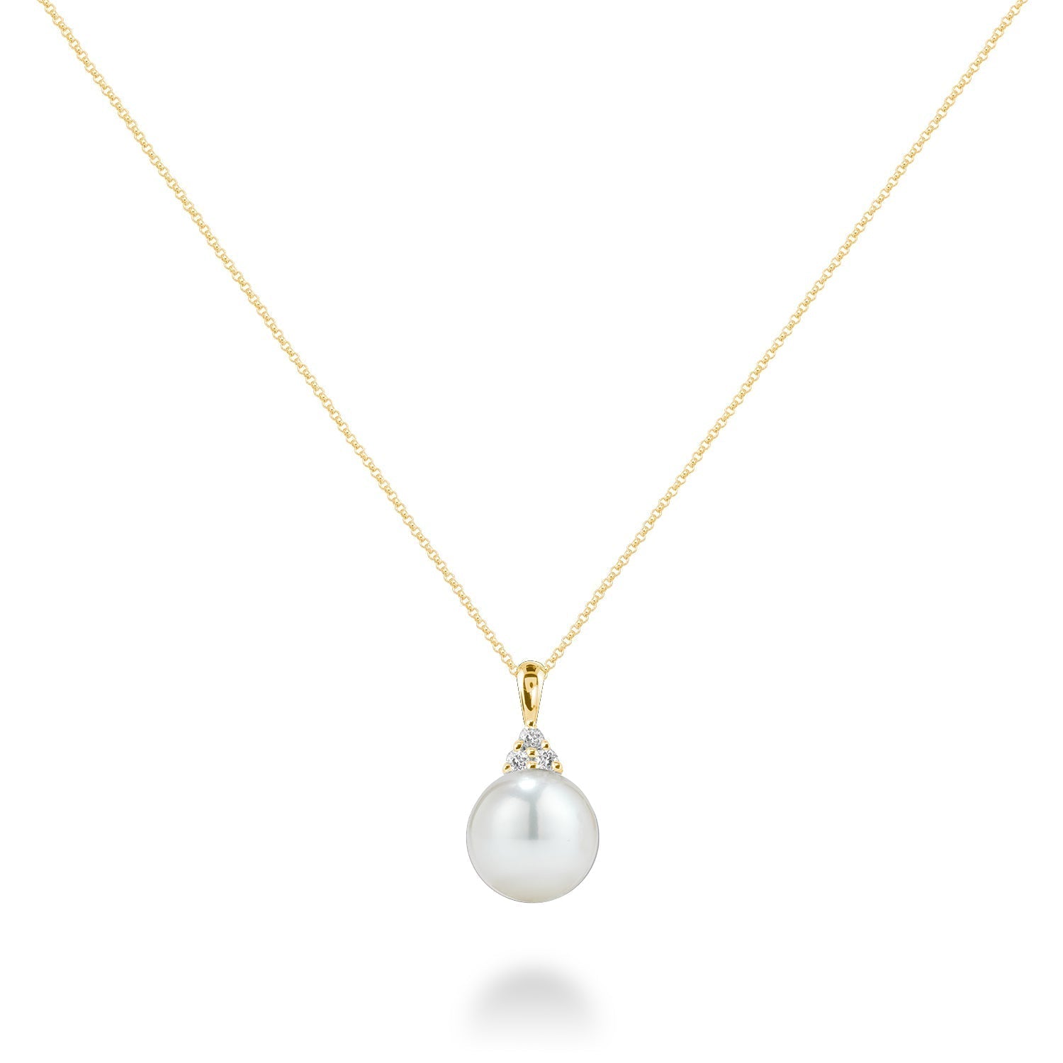 Cultured Pearl & Diamond Pendant - RNB Jewellery