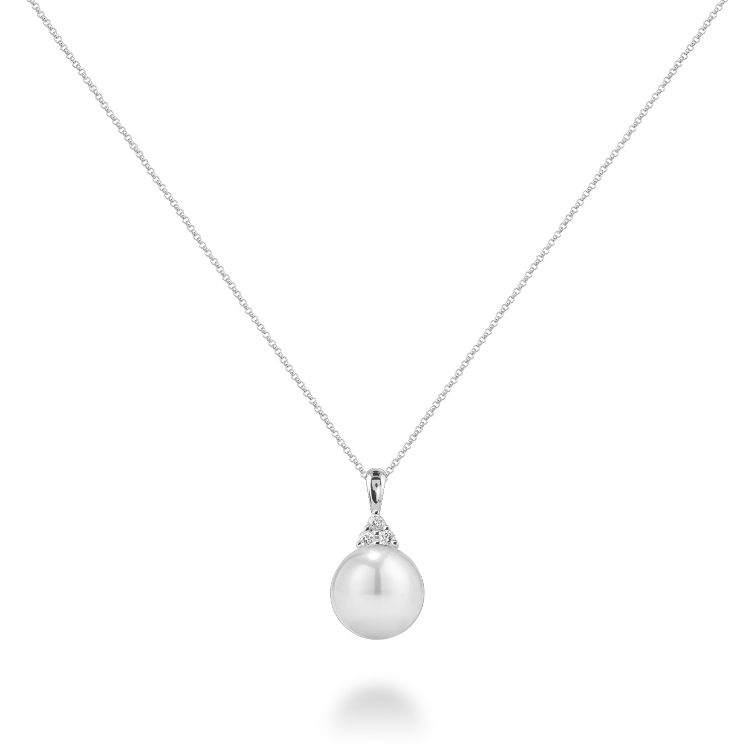 Cultured Pearl & Diamond Pendant - RNB Jewellery