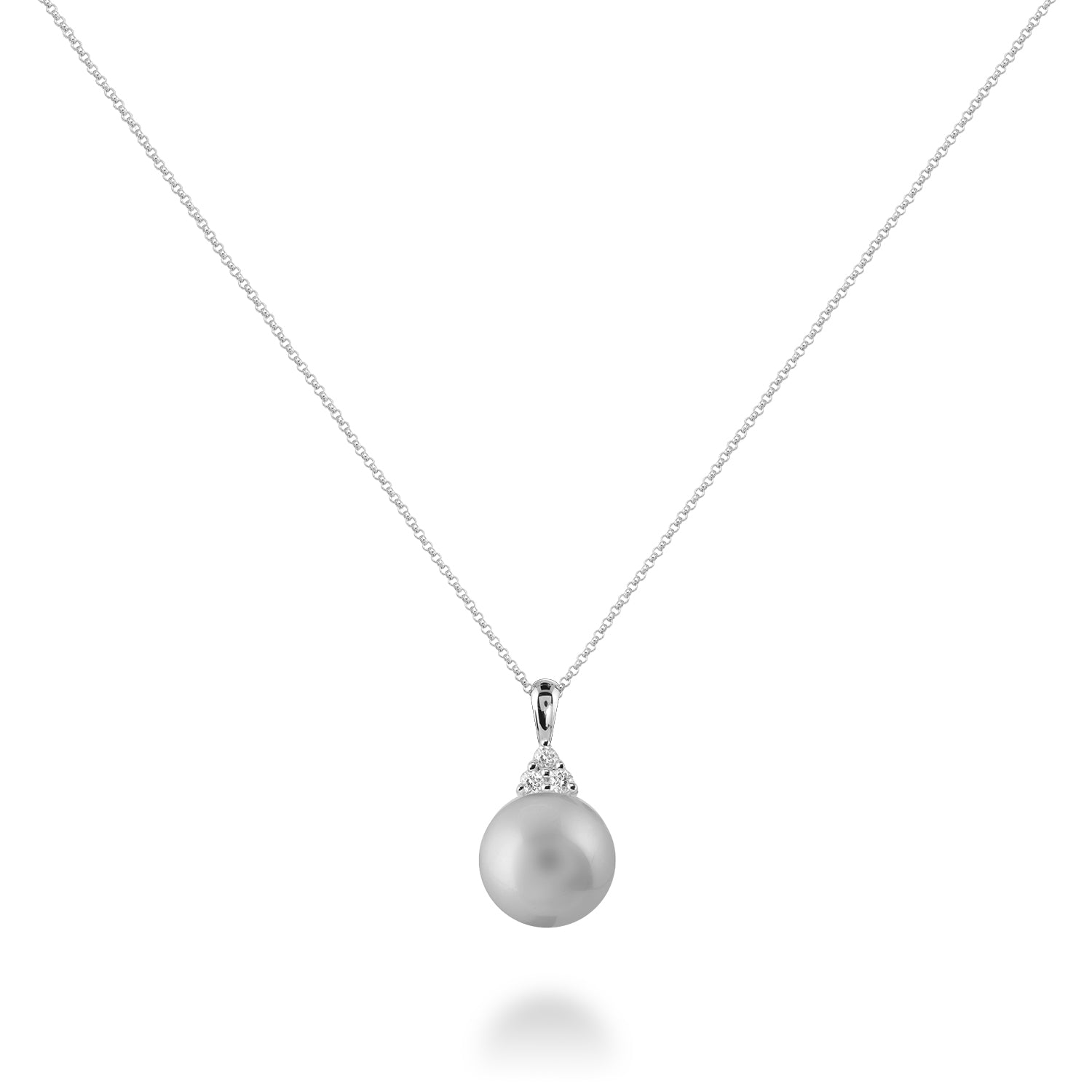 Cultured Pearl & Diamond Pendant - RNB Jewellery