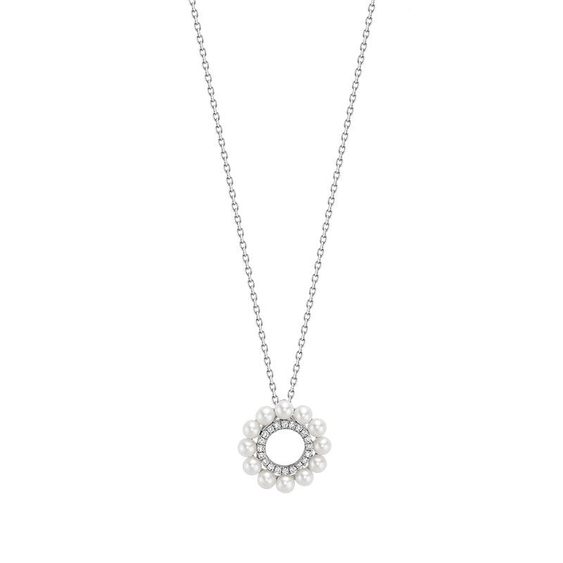 Cultured Pearl & Diamond Pendant - RNB Jewellery