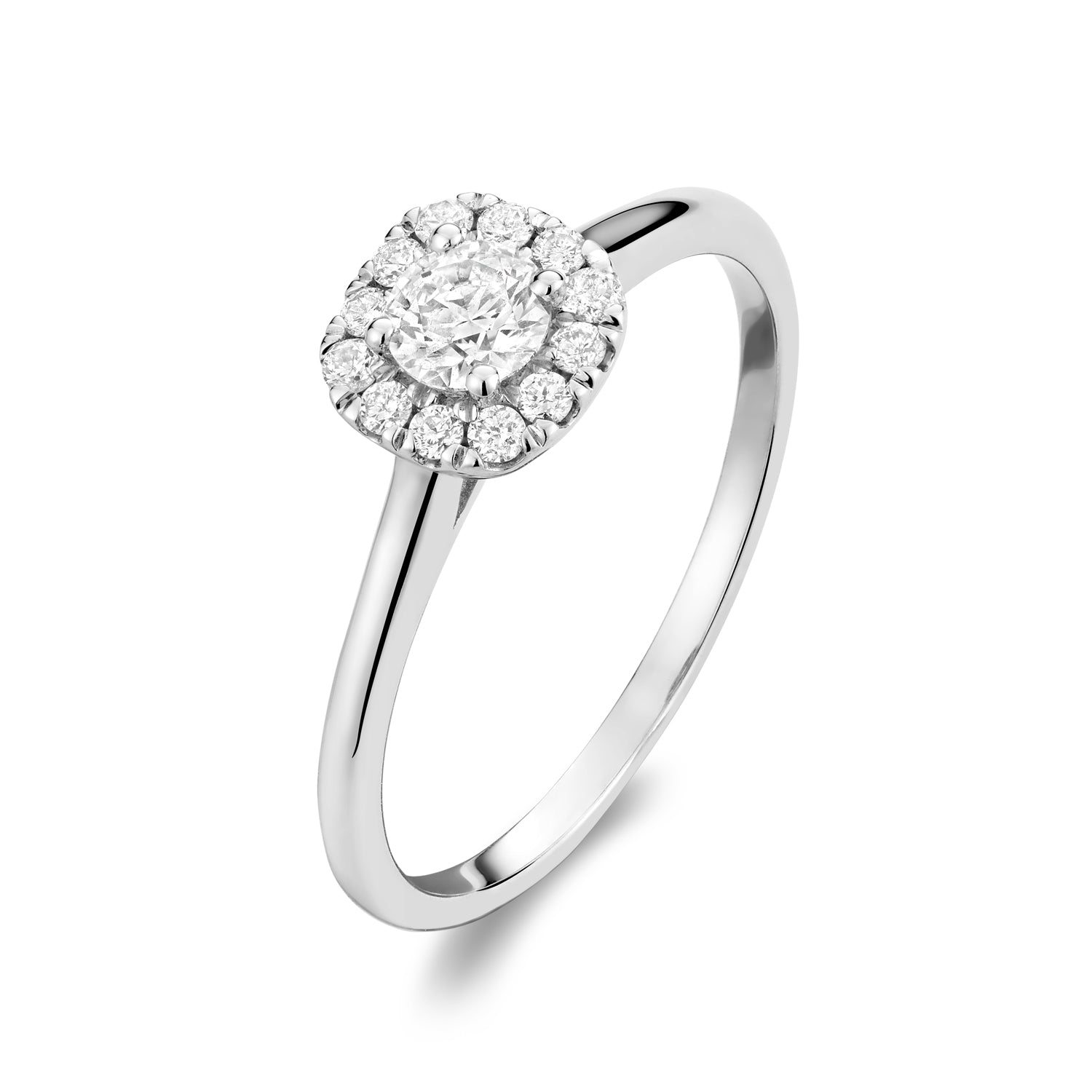 Cushion Diamond Halo Engagement Ring - RNB Jewellery